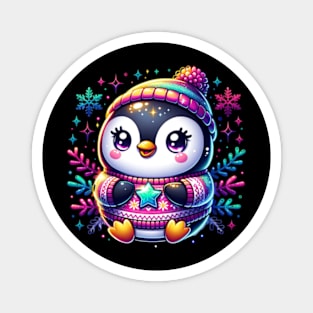 Penguin Christmas Winter Cute Chibi Kawaii Cartoon Magnet